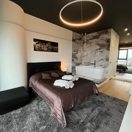 Hanza Tower - Luxurious 60m2 - 15th Floor View Apartman *