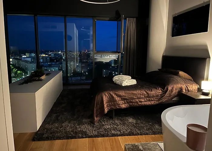 Hanza Tower - Luxurious 60m2 - 15th Floor View Apartment Szczecin