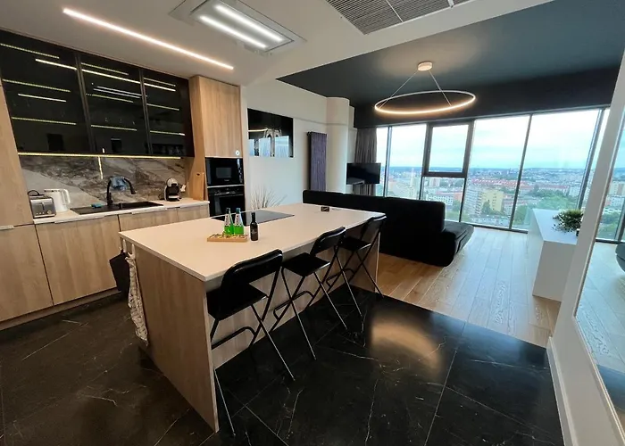 Hanza Tower - Luxurious 60m2 - 15th Floor View Appartamento Stettino